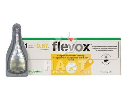 Flevox pro psy Spot on Dog S 67mg sol 1 x 0,5 ml(pes 2-10kg)