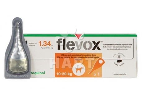 Flevox pro psy Spot on Dog M 134mg sol 1 x 0,5 ml(psy 10-20kg)