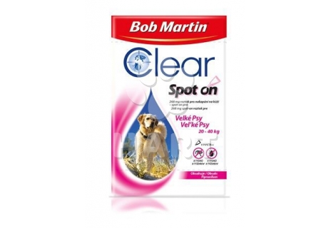 Antiparazitní "kapka" Bob Martin Clear spot on DOG vel.L(20-40kg)