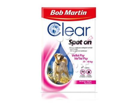 Antiparazitní "kapka" Bob Martin Clear spot on DOG vel.L(20-40kg)