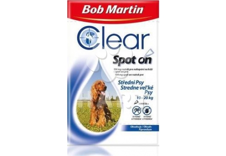 Antiparazitní "kapka" Bob Martin Clear spot on DOG vel.M(10-20kg)