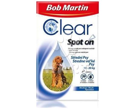 Antiparazitní "kapka" Bob Martin Clear spot on DOG vel.M(10-20kg)