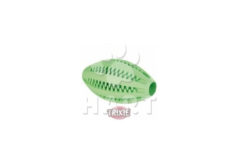 Denta Fun Rugby míč s mátou 11cm zelený Trixie, na zuby i hraní