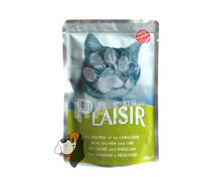 Plaisir Cat kapsička losos + treska 100g