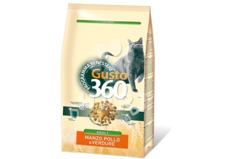 GUSTO 360 Adult cat mix hovězí, kuřecí, zelenina  20kg