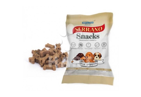 Pamlsky měkké Serrano Snack for Dog-Puppies(pro šťeňata) 60% masa 100g 1bal