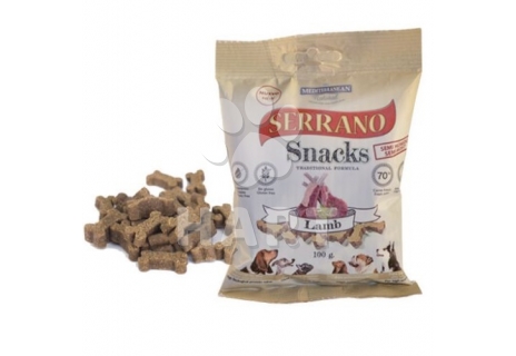 Pamlsky měkké Serrano Snack for Dog-Lamb(jehněčí) 70% masa 100g 1bal