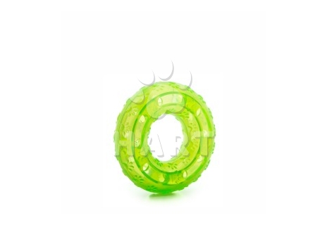 Kruh zelený, odolná (gumová) hračka z TPR, prům.12cm
