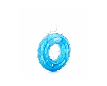Kruh modrý, odolná (gumová) hračka z TPR, prům.12cm