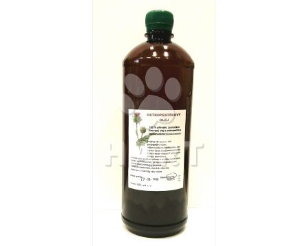 Ostropestřcový olej - 100%přírodní, panenský, za studena lisovaný  1000ml (1l)