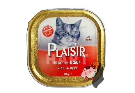 Plaisir Cat vanička Hovězí 100g