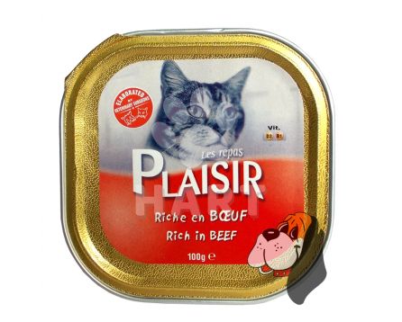 Plaisir Cat vanička Hovězí 100g