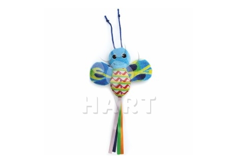Modrý šustící motýl, hračka, dl.28cm