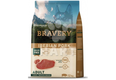 Bravery Dog   ADULT LARGE/MEDIUM Iberian pork (iberské prase)   4kg