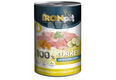 IRONpet TURKEY 100% Monoprotein  Krůtíí  konzerva 400g