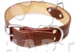 Obojek kožený typ HERRY š.35mm, dl.50cm, barva "koňak"