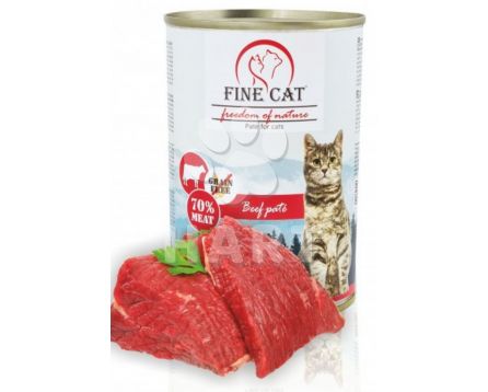 Fine Cat FoN konzerva pro kočky hovězí 70% masa Paté 400g