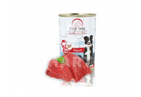Fine Dog FoN konzerva pro psy hovězí 70% masa Paté 400g