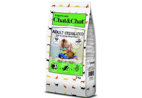 Chat & Chat Expert Adult Sterilized s drůbežím masem 1kg vážené