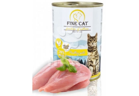 Fine Cat FoN konzerva pro kočky drůbeží 70% masa Paté 400g