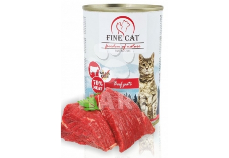 Fine Cat FoN konzerva pro kočky hovězí 70% masa Paté 400g