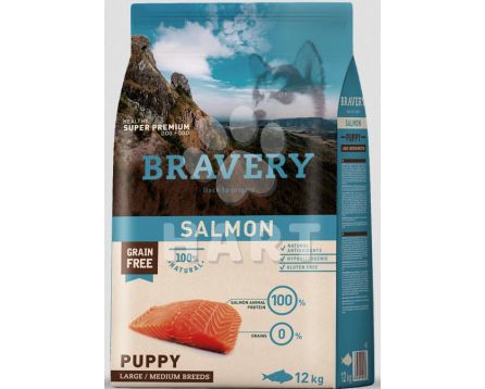 BRAVERY Dog PUPPY  Large/medium  SALMON(losos) 4kg