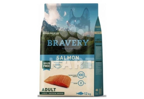 Bravery Dog   ADULT  LARGE/MEDIUM  SALMON  (losos)  4kg