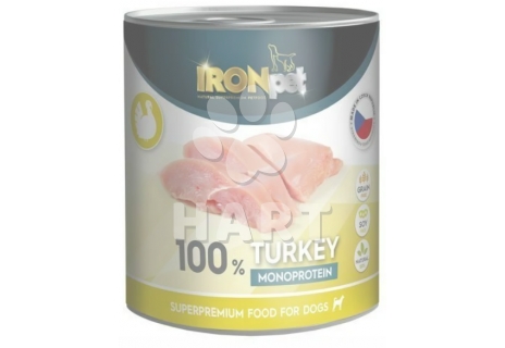 IRONpet Dog Turkey (Krůta) 100 % Monoprotein, konzerva 800 g