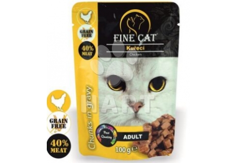 Fine Cat kapsička Grain-Free  Adult kuřecí v omáčce 100 g