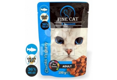 Fine Cat kapsička Grain-Free Adult losos v omáčce 100 g