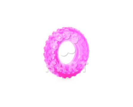 TPR – růžová pneumatika odolná z termoplastické pryže pr. 10 cm