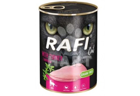 RAFI Cat Grain Free - Bezlepková konzerva s krůtím masem pro kočky 400g