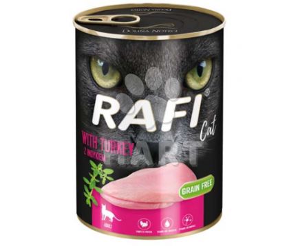 RAFI Cat Grain Free - Bezlepková konzerva s krůtím masem pro kočky 400g
