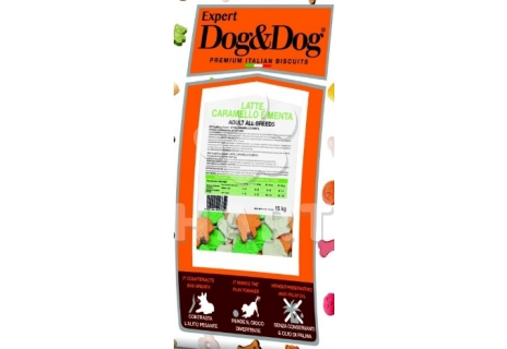 Dog & Dog Expert mléčné, karamelové a mátové sušenky 1kg