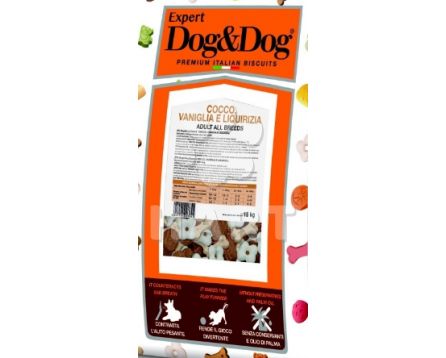 Dog & Dog Expert kokosové, vanilkové a lékořicové sušenky/suchárky 1kg