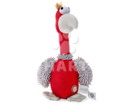 Plyšový papoušek "mop", pískací hračka pro psy, mix barev, 29 cm, jemný froté materiál