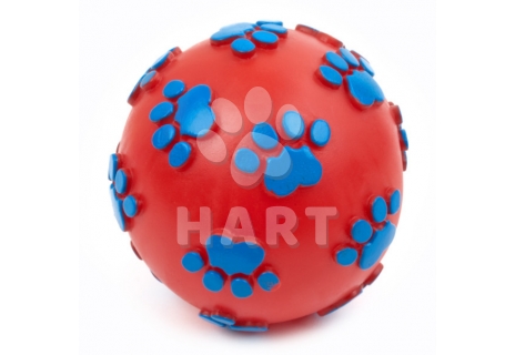 Vinylový míč s tlapkami, pískací hračka pro psy, 11 cm