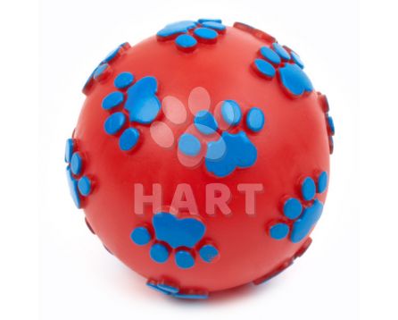 Vinylový míč s tlapkami, pískací hračka pro psy, 11 cm