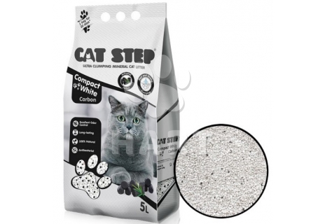 Cat Step Compact White Carbon stelivo 5l - hrudkující
