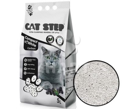 Cat Step Compact White Carbon stelivo 5l - hrudkující