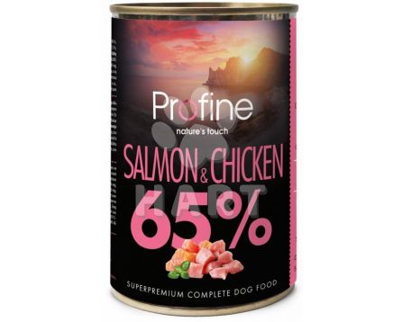 Profine konzerva s kuřecím a lososem (losos 35% a kuře 30%)   400g