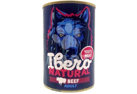 Ibero NATURAL dog konz. ADULT beef(100% hovězí)   400g