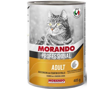 Konzerva pro kočky  Morando.Prof.kuřecí játra  405g
