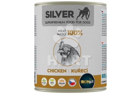 IRONpet konzerva Silver Dog Kuřecí 100% masa, bez obilovin  800 g