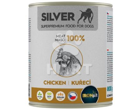 IRONpet konzerva Silver Dog Kuřecí 100% masa, bez obilovin  800 g