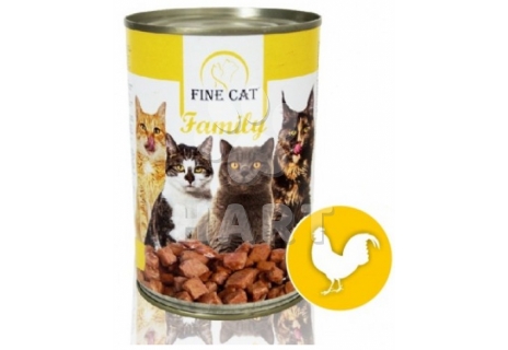Fine Cat Family konzerva pro kočky drůbeží  415g