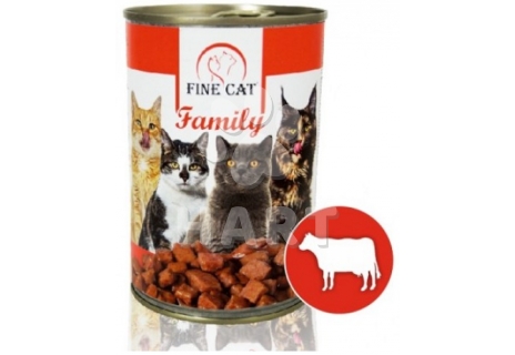 Fine Cat Family konzerva pro kočky Hovězí   415g