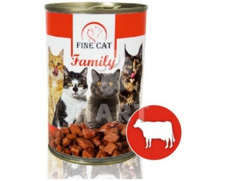 Fine Cat Family konzerva pro kočky Hovězí   415g