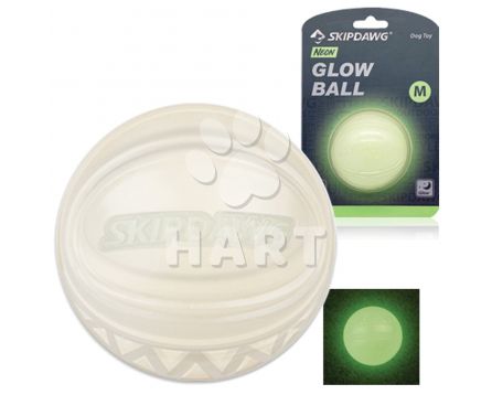 Zářící míč, prům: 6,4 cm, GiGwi Skipdawg Neon Glow Ball